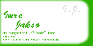 imre jakso business card